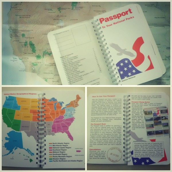 The passport book comes with a map of National Parks and lists of parks by region.