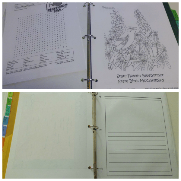 Road Trip Notebook State Info