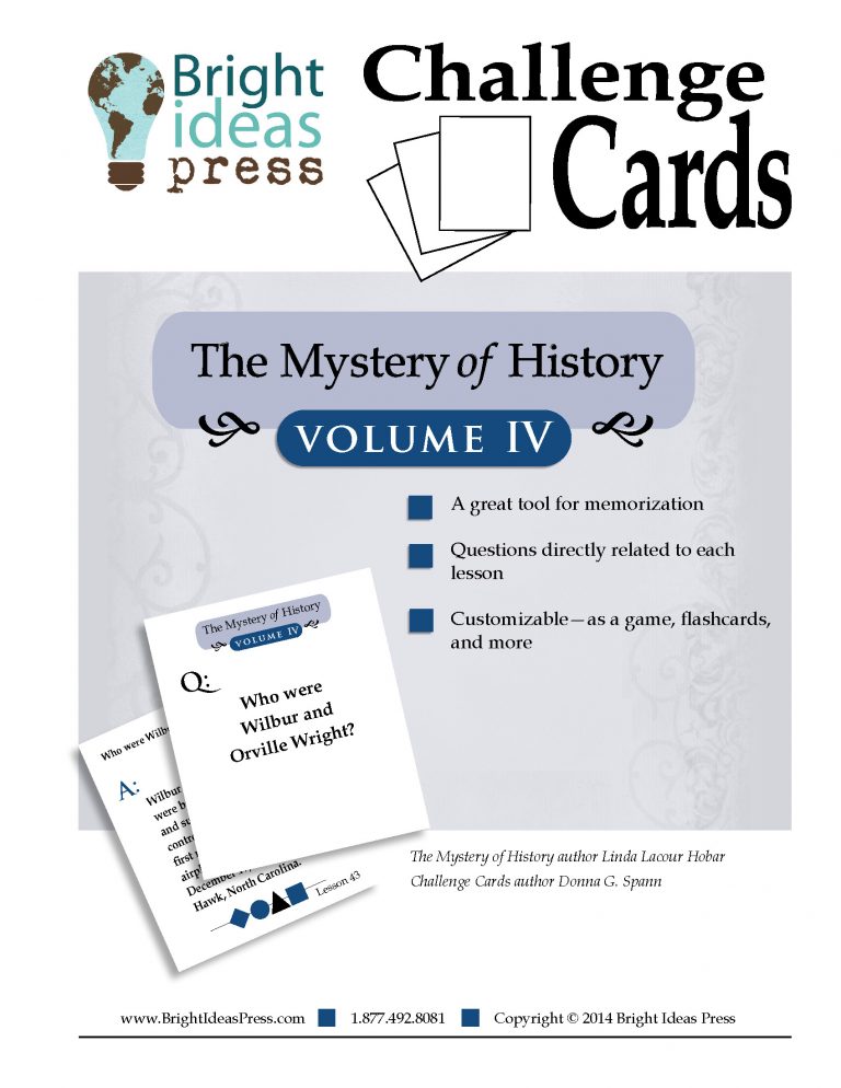 The Mystery of History Volume IV Challenge Cards by Bright Ideas Press